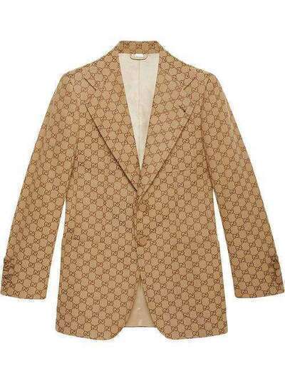 Gucci однобортный пиджак с узором GG 563510ZKU09