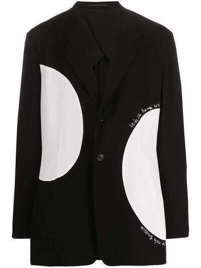Yohji Yamamoto пиджак в стиле колор-блок HNJ73815