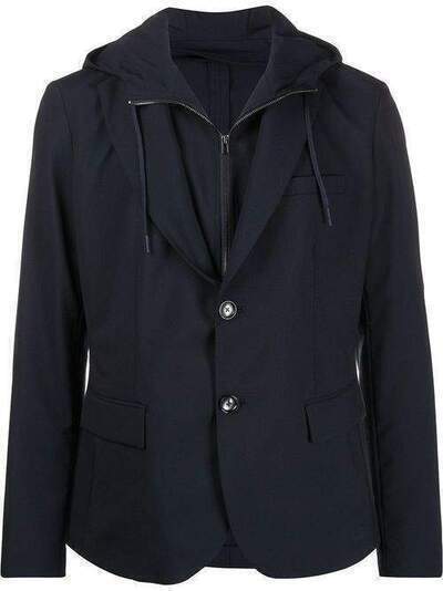 Emporio Armani многослойный пиджак с капюшоном 3H1GL21NJWZ