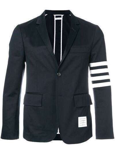 Thom Browne пиджак с 4 полосками на рукаве MJU490A03788