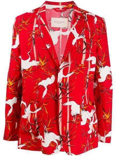Buscemi однобортный пиджак с цветочным принтом