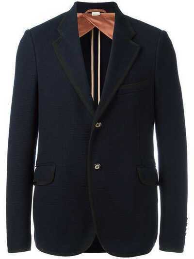 Gucci фактурный пиджак с застежкой на две пуговицы 456337Z4786