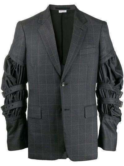 Comme Des Garçons Homme Plus клетчатый пиджак с пряжками на рукавах PEJ002