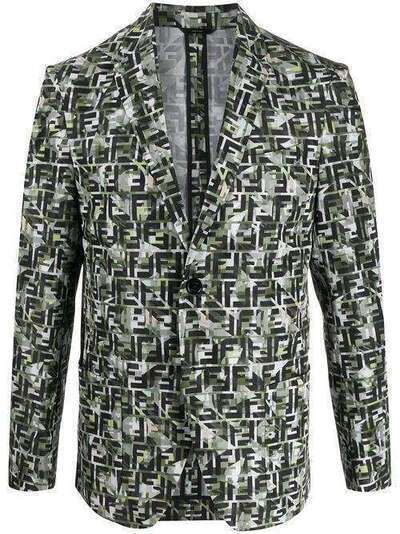 Fendi камуфляжный пиджак с логотипом FF FJ0839ABBW
