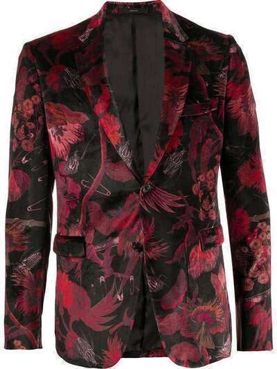 Paul Smith бархатный пиджак с цветочным принтом M1R1350A00936