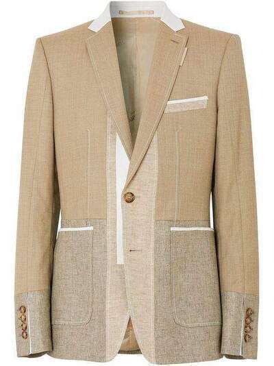 Burberry пиджак со вставками 4559275
