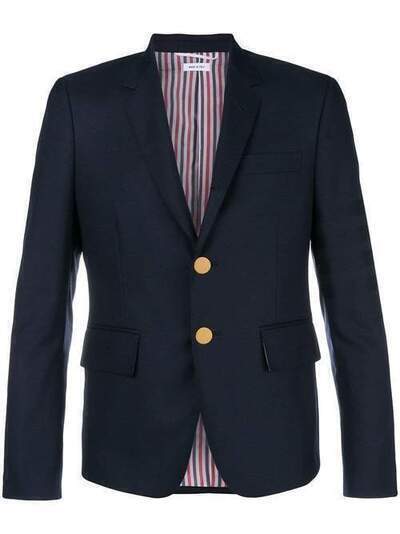 Thom Browne пиджак с 4 полосками на рукаве MJC159A04347