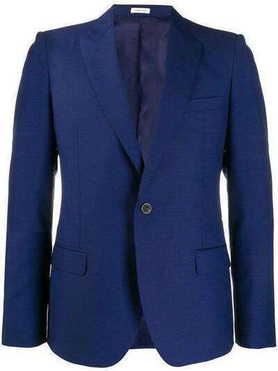 Alexander McQueen однобортный пиджак узкого кроя 603522QOU12