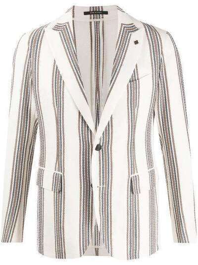 Tagliatore полосатый пиджак с заостренными лацканами 77BEG181