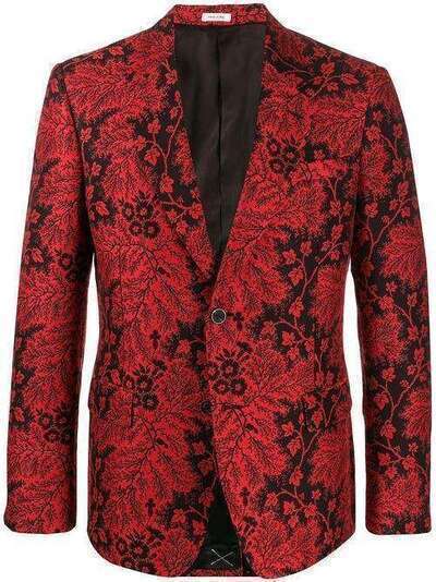 Alexander McQueen пиджак с цветочным принтом 595140QOR58