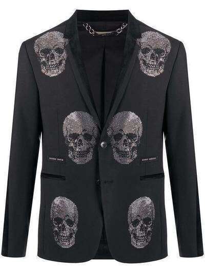 Philipp Plein пиджак с декором Skull P20CMRF1093PTE003N