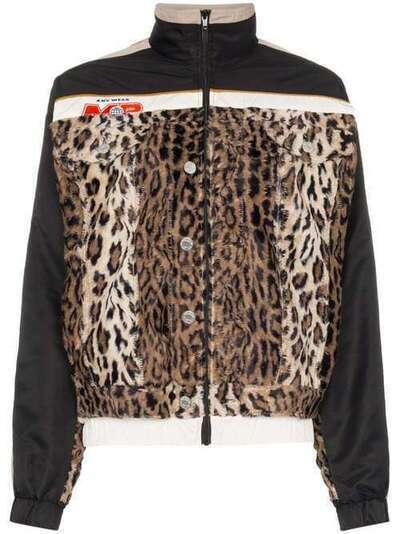 Martine Rose спортивная куртка с леопардовым принтом MRSS19121LIGHTLEO
