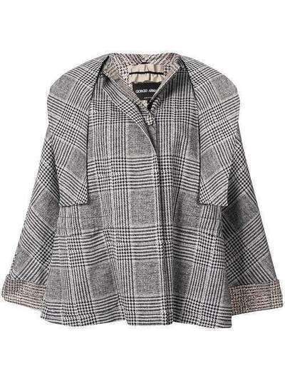 Giorgio Armani клетчатая куртка-кейп 9WHOC02IT0173