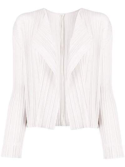 Pleats Please Issey Miyake open-front pleated jacket PP06JO592