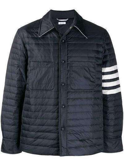 Thom Browne стеганая куртка-рубашка с полосками 4-Bar MJD068X05411
