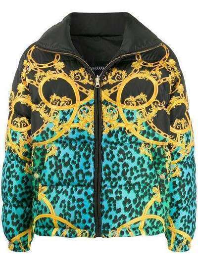 Versace Jeans Couture стеганая куртка с принтом E5GVA91120432