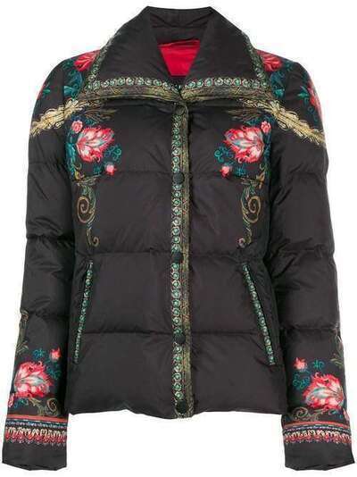 Etro куртка-пуховик с цветочным принтом 175759044