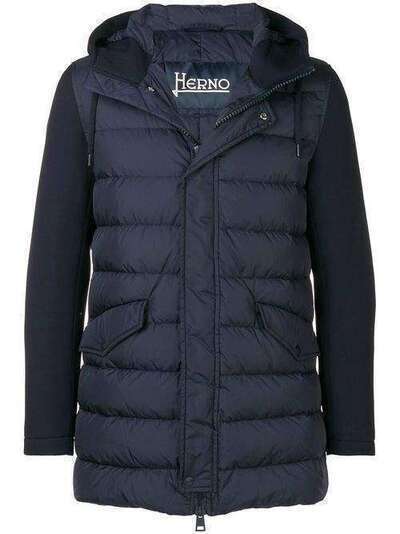 Herno пуховая куртка с контрастными рукавами PI0489U12004