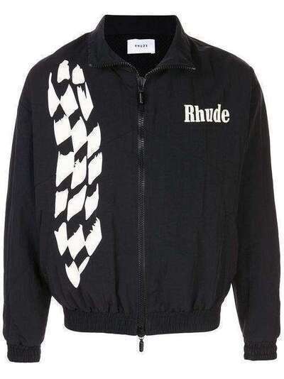 Rhude куртка с воротником-воронкой и логотипом RHU06PS20071