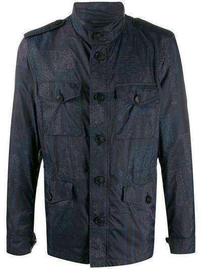 Etro куртка с карманами и узором пейсли 1S1614118