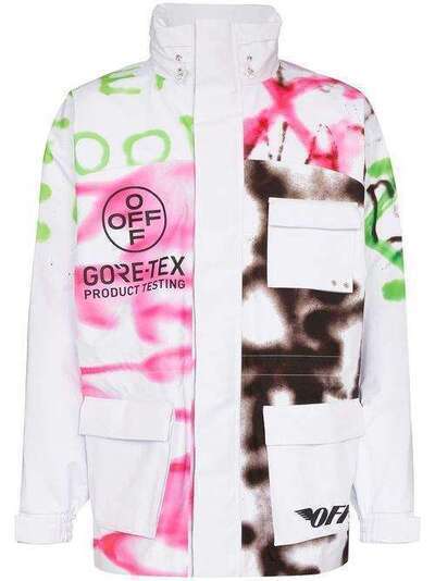Off-White спортивная куртка Goretex с принтом граффити OMEA188E19E350200188