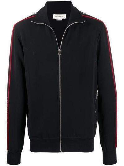 Alexander McQueen куртка на молнии с аппликацией 625377QPR38