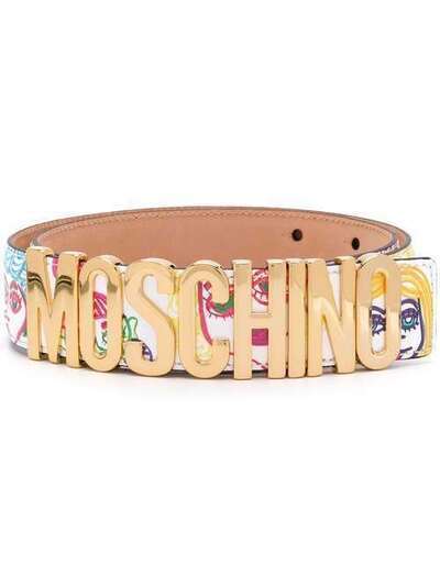 Moschino ремень Faces с логотипом A80218022