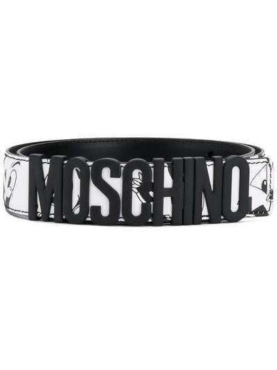 Moschino ремень с принтом и пряжкой-логотипом A80158011
