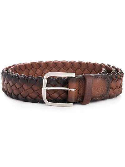 Orciani burnished woven leather belt UO7921