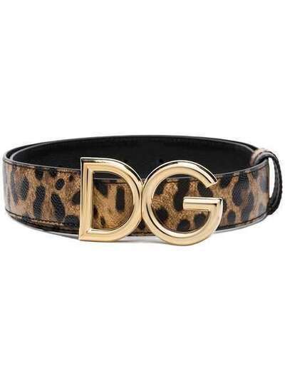 Dolce & Gabbana леопардовый ремень с логотипом BE1333AZ830