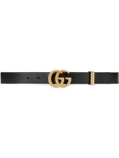 Gucci ремень с рельефной пряжкой с логотипом GG 524103AP00G