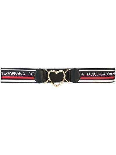 Dolce & Gabbana ремень с пряжкой в форме сердца и логотипом BE1304AH846