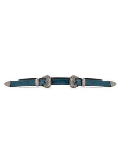 Olympiah double buckle leather belt 219931