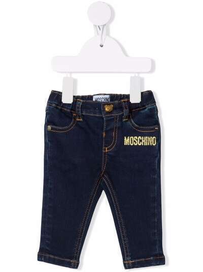 Moschino Kids джинсы с декором Teddy Bear