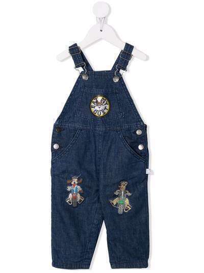Stella McCartney Kids джинсовый комбинезон с вышивкой