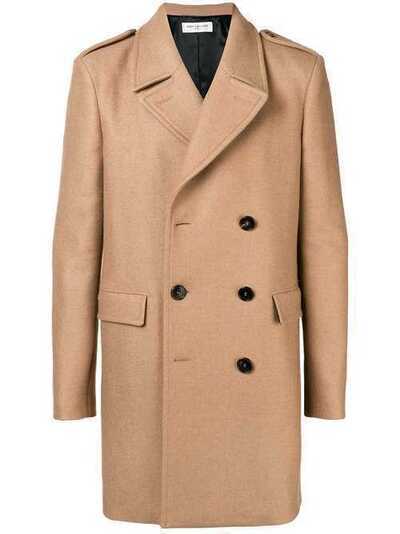 Saint Laurent двубортное пальто 531196Y190T