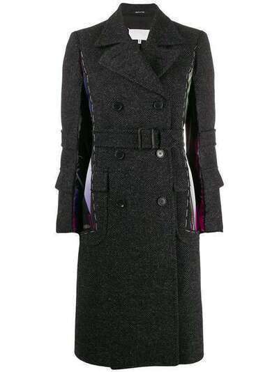 Maison Margiela двубортное пальто с контрастной вставкой S29AA0203S49518