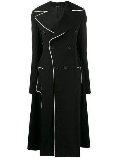 Yohji Yamamoto расклешенное двубортное пальто NCC06100