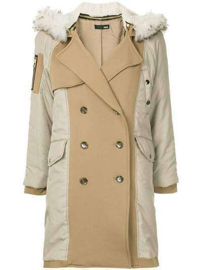 Frei Ea пальто с капюшоном с меховой оторочкой 78A0280142