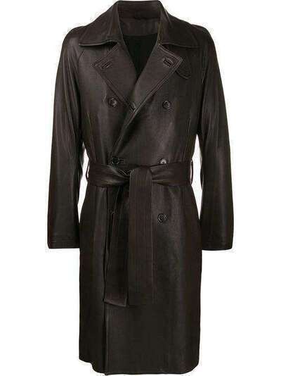 Ann Demeulemeester двубортное пальто с поясом 19023105284