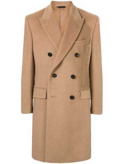 Gieves & Hawkes двубортное пальто средней длины G4002E101082