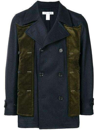 Comme Des Garçons Shirt вельветовое пальто с двойной застежкой на пуговицы W26161