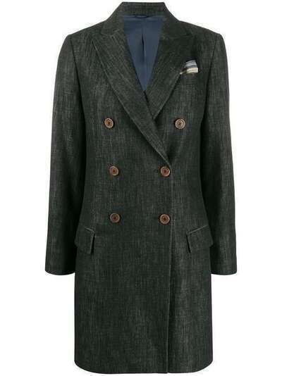 Brunello Cucinelli пальто из денима на двух пуговицах M0F289461C7081