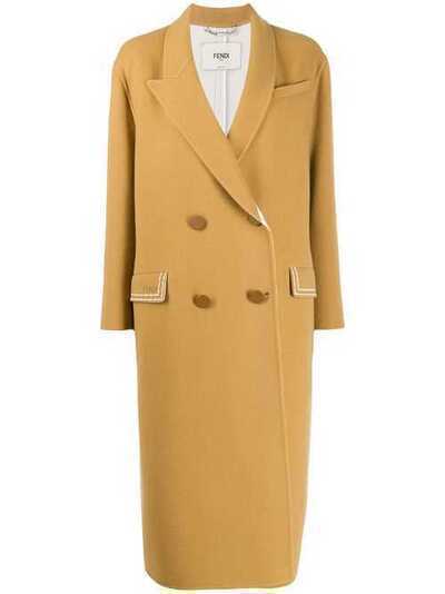 Fendi длинное двубортное пальто FF8717A5GO