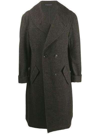Yohji Yamamoto длинное двубортное пальто HCC06941