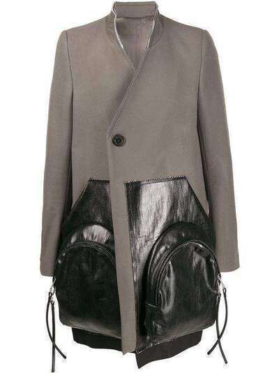 Rick Owens двубортное пальто с контрастными вставками RR19F4907DDW1A