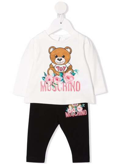 Moschino Kids комплект из топа и брюк с логотипом