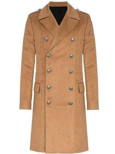 Balmain двубортное пальто W8H3089T374