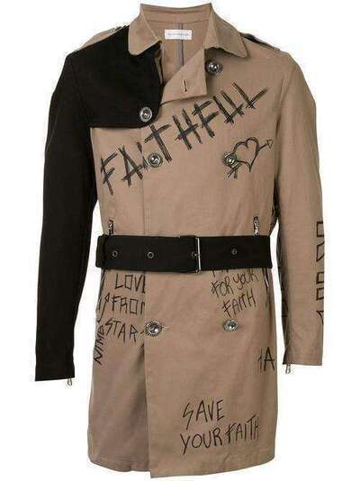 Faith Connexion пальто с контрастными рукавами X1223TNTM28
