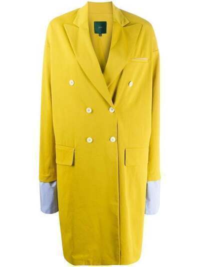 Jejia двубортное пальто с контрастными манжетами C1205012